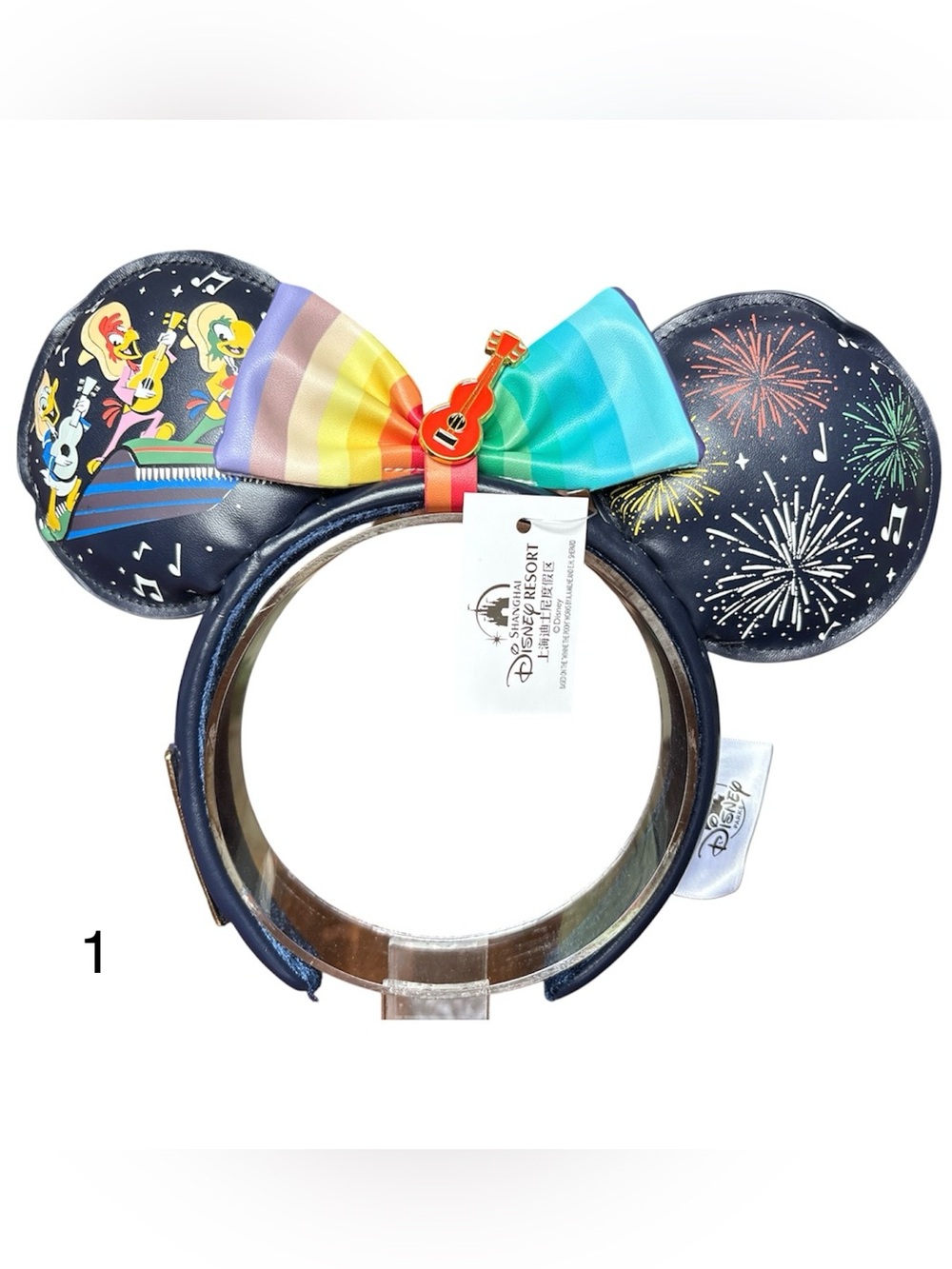 Disney Loungefly Three Caballeros Mexico Ears Headband with Removable Bow NEW! 1